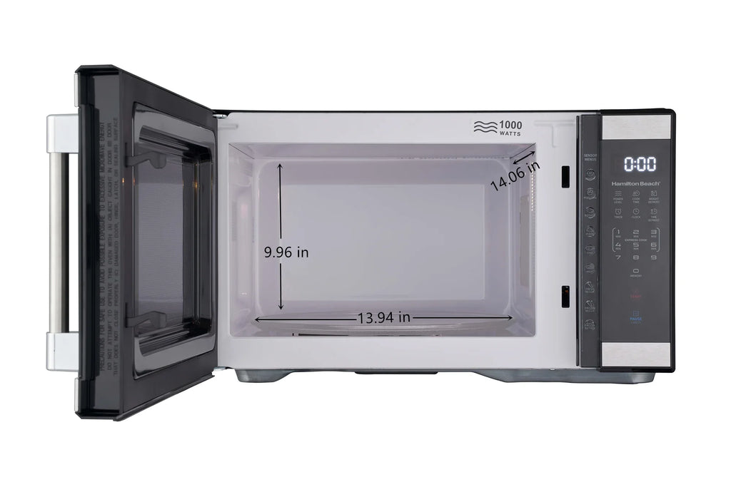 Hamilton Beach 1.1 Cu. Ft. Microwave Oven, Countertop, Black and Stainless Steel - image 6