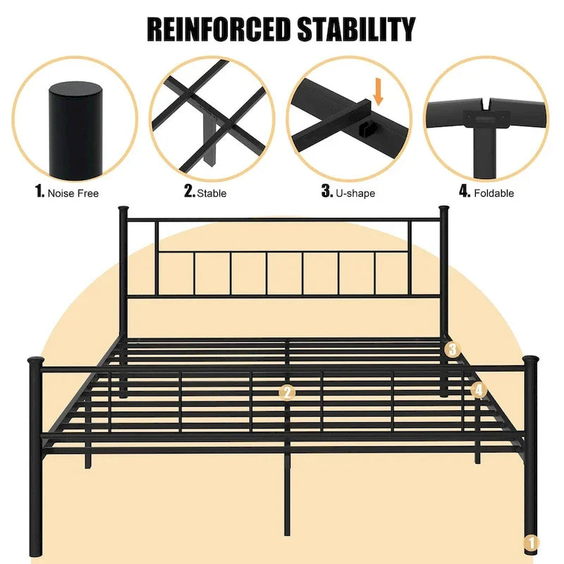 Futzca Bed Frame Featuring Headboard and Footboard - image 13