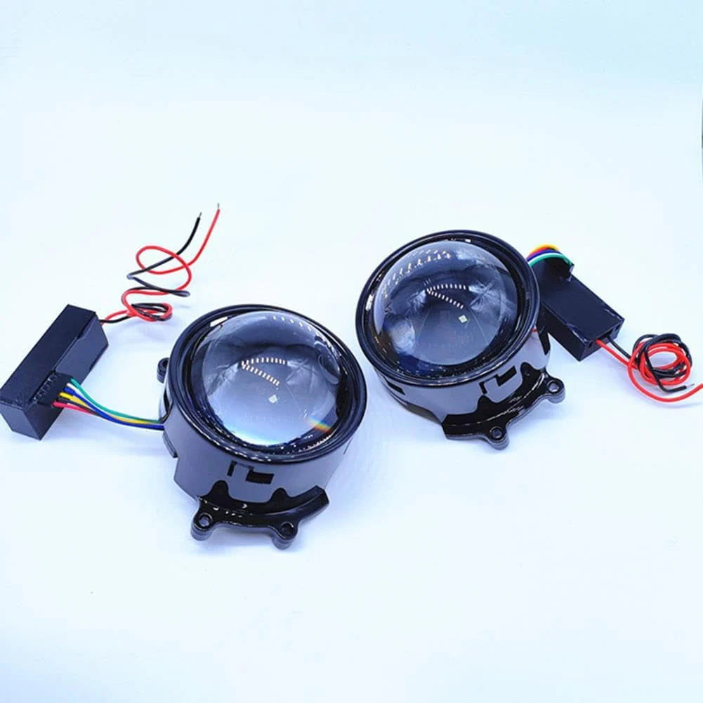 LED Demon Eyes Demon Eyes headlights, Dynamic Demon Eyes car headlights, adjustable eye pattern, mini projector lens light controlled by phone, suitable for any car - image 1