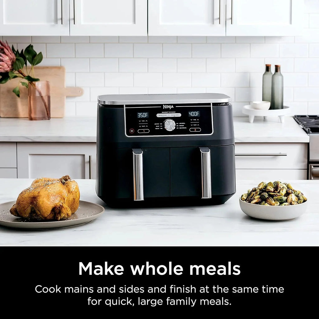 Ninja Foodi 10QT 6-in-1 DualZone Smart XL Air Fryer, 2 Independent 5QT Baskets, Smart Cook Thermometer, Match Cook, Smart Finish, Air Fry, Roast, Bake, Dehydrate, Reheat, Grey, DZ550 - image 27
