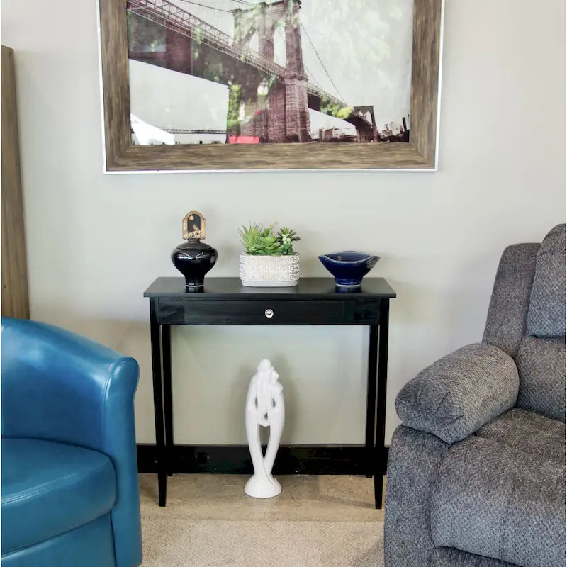 Porch & Den Holly Hill Solid Acacia Console Table with 1 Drawer - image 7