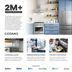 Cosmo 30 in. Stellar Collection 5.0 cu. ft. Electric Range with 4 Burner Glass Cooktop and Convection Oven in Stainless Steel - image 5
