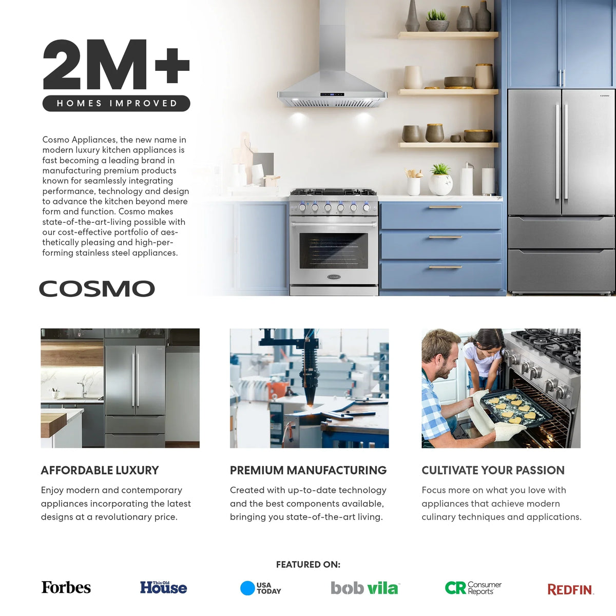 Cosmo 30 in. Stellar Collection 5.0 cu. ft. Electric Range with 4 Burner Glass Cooktop and Convection Oven in Stainless Steel - image 5