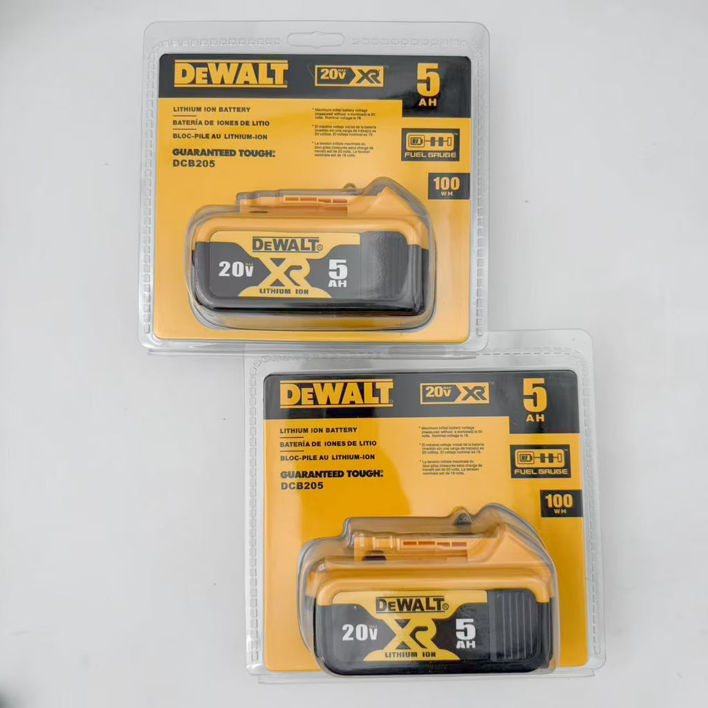 For DEWALT DCB205 20V 5.0Ah XR Power Tool Battery, 2 Pack - image 1