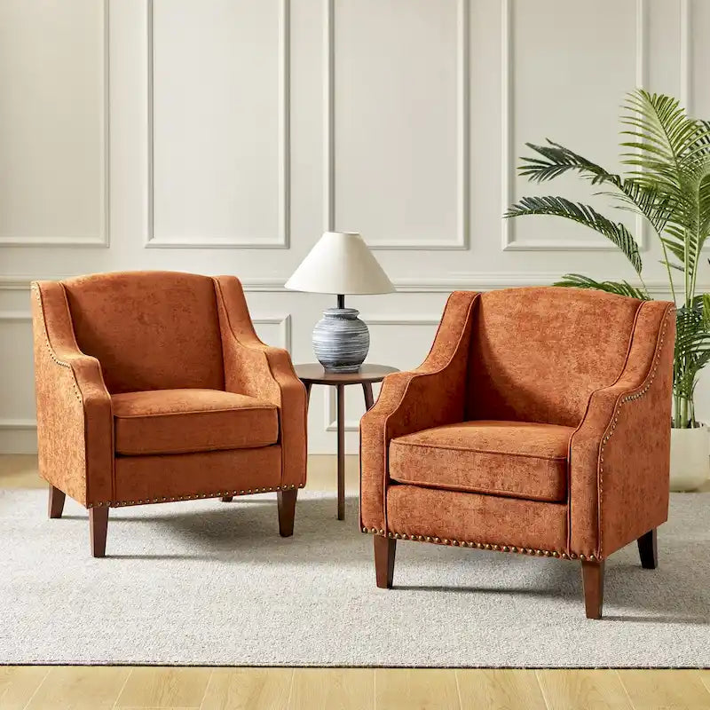Set of 2 Lucretius Armchairs with Nailhead Trim by HULALA HOME - image 12