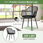 Set of 4 Modern Plastic Shell Dining Chairs with Metal Legs by Costway - image 9