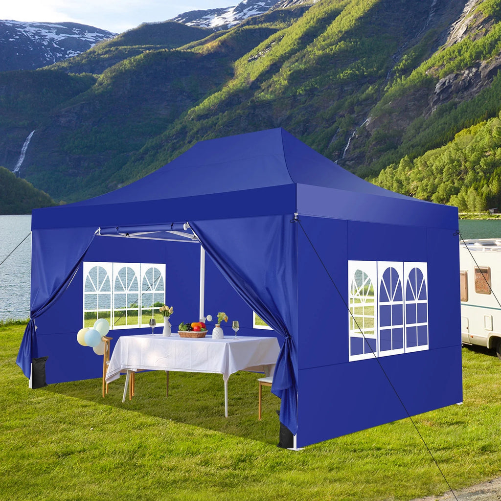 Hoteel 10x15 Heavy Duty Canopy Tent with 4 Sidewalls,Pop up Canopy for Parties Wedding,Commercial Easy up Gazebo with Roller Bag,UV 50+ &,Black - image 24