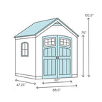 Outdoor Covington 7 1/2 ft. W x 4 ft. D Storage Shed - image 4