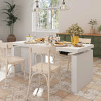 Modern White Adjustable Workstation - 70.9W Dining Table & Office Desk - image 6