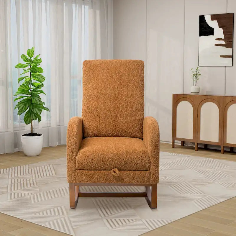 Ergonomic High Back Rocking Chair with Adjustable Footrest - image 26