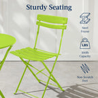 Best Choice Products 3-Piece Small Bistro Set, Folding Patio Furniture Set of 2 Chairs and Table - Black - image 43