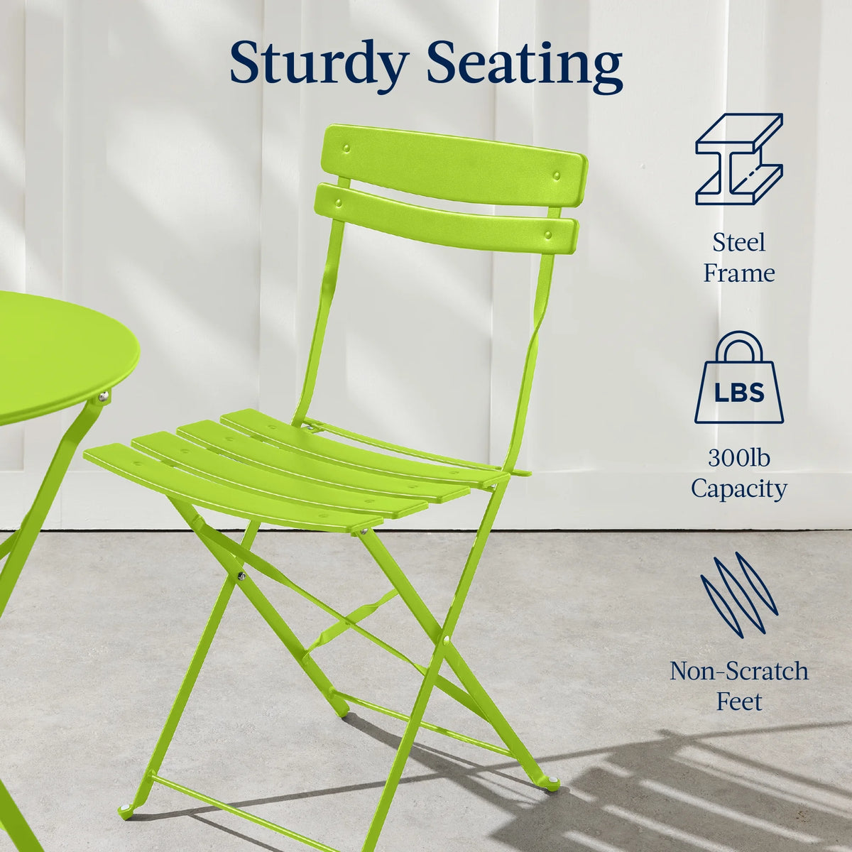 Best Choice Products 3-Piece Small Bistro Set, Folding Patio Furniture Set of 2 Chairs and Table - Black - image 43