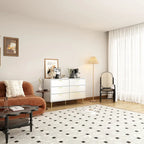 Elegant 6-Drawer Double Dresser with Gold Accents for Stylish Bedroom Storage - image 6