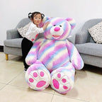 53 Inch (1.3m) Hugfun Plush Rainbow Teddy Bear - image 1
