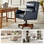 HULALA HOME Pete Adjustable Height Faux Leather Swivel Executive Chair with Tilt Mechanism - image 36
