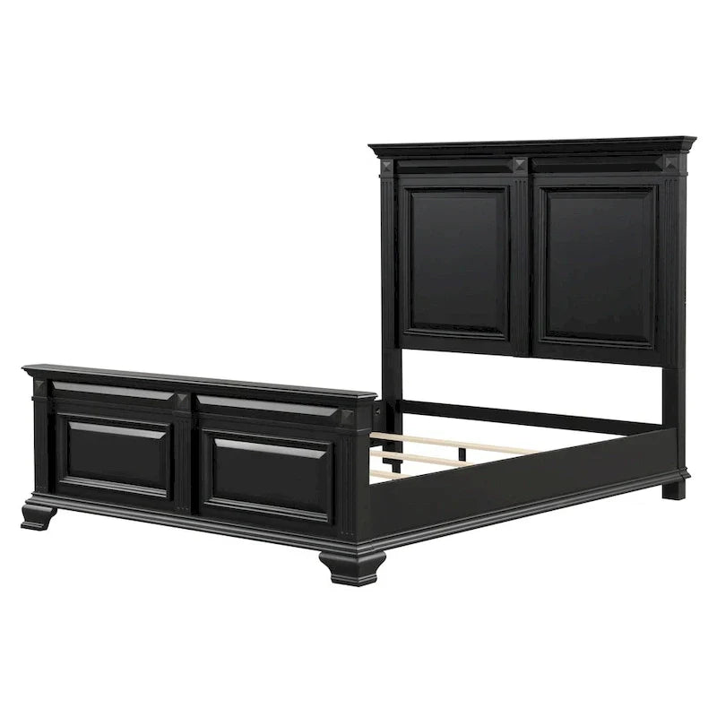 Roundhill Furniture Renova Vintage Black Wooden Bedroom Collection - image 19