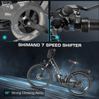 Vivi Electric Bike 26" City Commuter Electric Bike 48V 500W Step - Through Electric Bike 19.8MPH Electric Cruiser - image 20