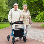 Foldable Rolling Walker with 9.5" All Terrain Pneumatic Wheel, Heavy Duty Height Adjustable Rollator Walker with Seat for Seniors - image 12