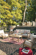 Signature Design by Ashley Clare View Coastal Outdoor Patio Eucalyptus Sofa with Cushions, Beige - image 49
