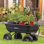 Heavy Duty Poly Utility Dump Wagon Garden Cart w/Pneumatic Tires, 6 Cu Ft - 1200 lb Capacity Outdoor Wheelbarrow for Yard, Landscaping & Gardening, Lawn Tractor or ATV Towable-Gorilla Carts - image 29