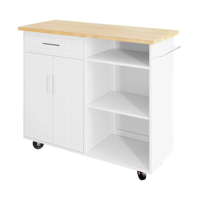 Futzca Kitchen Island Cart with Storage Cabinet and Drawers - Not Applicable - image 9