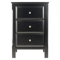Elegant Black Wooden Nightstand with 3 Generous Storage Drawers - Dimensions: 15.75L x 15.75W x 23.63H - image 2