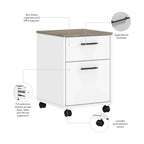 Bush Furniture Key West Mobile File Cabinet with 2 Drawers - image 29