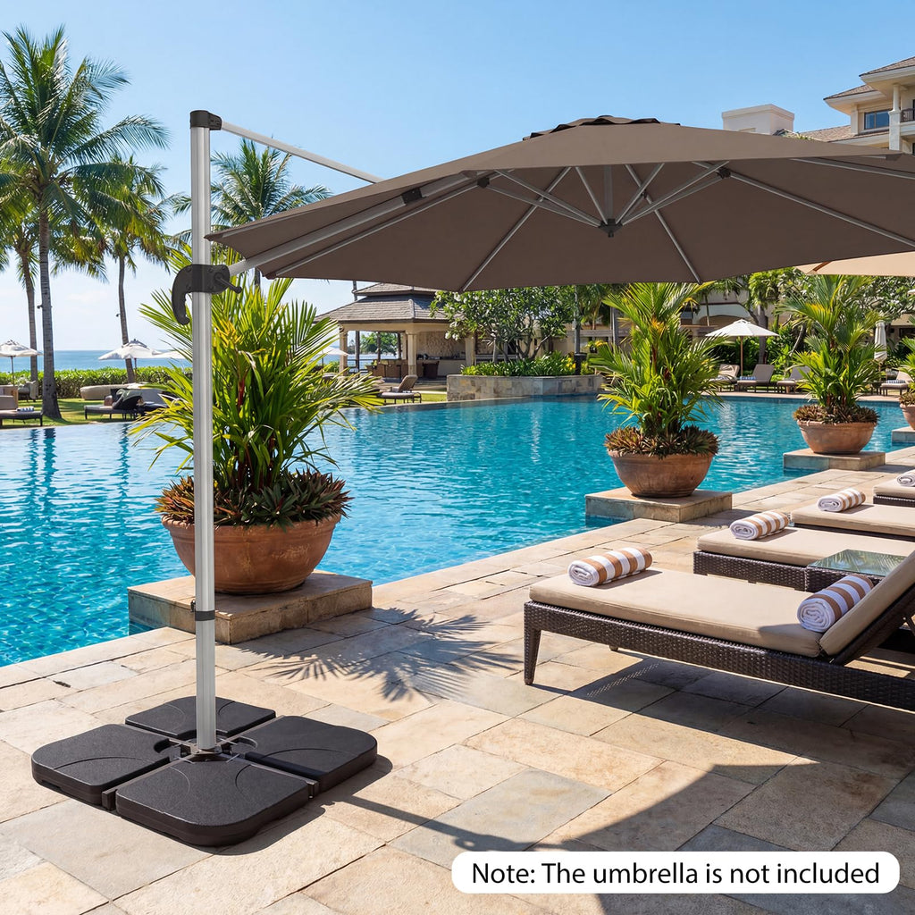 Tangkula 4 Piece 164 Lbs Umbrella Base for Patio - image 9