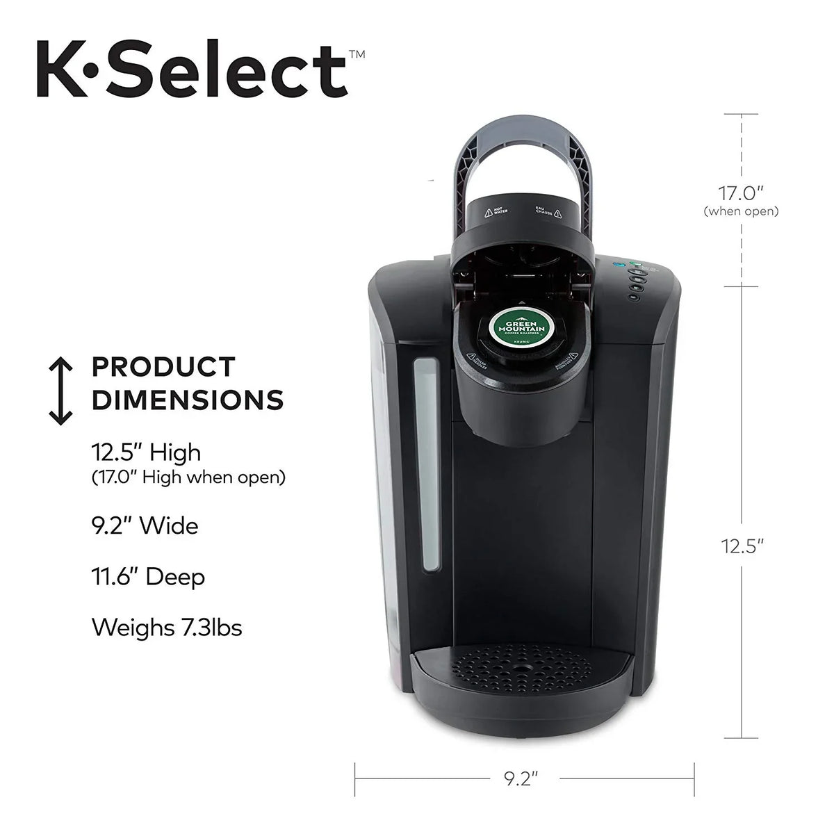 Keurig K-Select Single-Serve K-Cup Pod Coffee Maker, Black - image 2