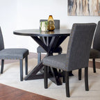 Roundhill Furniture Mytzi 5-Piece Dining Set: Cross-Buck Table with 4 Elegant Chairs - image 20