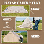 NAIZEA Tent for Camping with Pump - Air Glamping Tents, Easy Setup Blow up Tent, Waterproof Oxford Inflatable Tent, 4 - 6 Person Cabin Tent with Mesh & Chimney Window - image 8