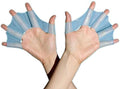 Swim Fins for Lap Swimming Silicone Gloves 1 Pair Swimming Equipment Unisex Shark Fin Swimming Fins(Size:Large,Color:Blue) - image 1