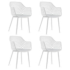 Set of 4 Modern Plastic Shell Dining Chairs with Metal Legs by Costway - image 5
